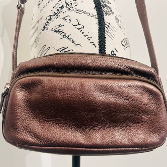 Derek Alexander Handbags - Derek Alexander Cross-Body Soft leather Purse - Copper